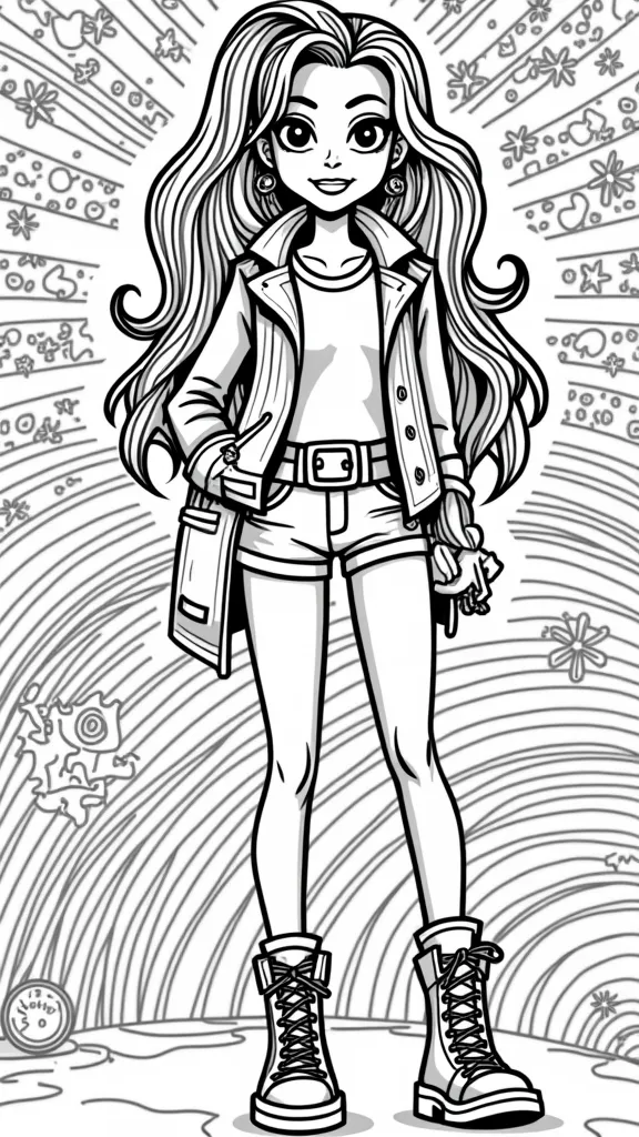 Rainbow High Coloring Pages Bella